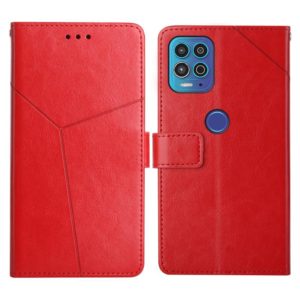 For Motorola Edge S / G100 Y Stitching Horizontal Flip Leather Phone Case with Holder & Card Slots & Wallet & Photo Frame(Red) (OEM)