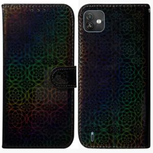 For Wiko Y82 Colorful Magnetic Buckle Leather Phone Case(Black) (OEM)