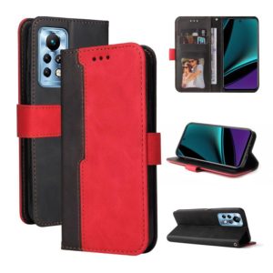 For Infinix Note 11 Pro Stitching-Color Horizontal Flip Leather Case(Red) (OEM)