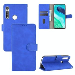 For Motorola Moto G Fast Solid Color Skin Feel Magnetic Buckle Horizontal Flip Calf Texture PU Leather Case with Holder & Card Slots & Wallet(Blue) (OEM)