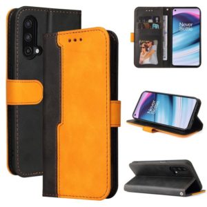 For OnePlus Nord CE 5G Business Stitching-Color Horizontal Flip PU Leather Case with Holder & Card Slots & Photo Frame(Orange) (OEM)