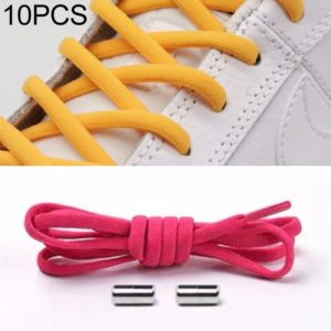 1 Pair Elastic Metal Buckle without Tying Shoelaces(Rose Red) (OEM)