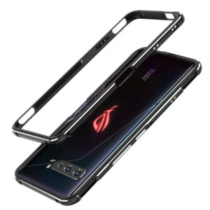 For ASUS ROG Phone 3 ZS661KS Aluminum Alloy Shockproof Protective Bumper Frame(Black Silver) (OEM)
