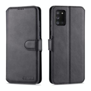 For Samsung Galaxy A31 AZNS Calf Texture Horizontal Flip Leather Case, with Holder & Card Slots & Wallet & Photo Frame(Black) (AZNS) (OEM)
