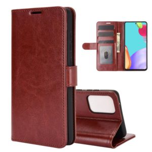 For Samsung Galaxy A52 5G R64 Texture Single Horizontal Flip Protective Case with Holder & Card Slots & Wallet& Photo Frame(Brown) (OEM)