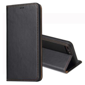 Dermis Texture PU Horizontal Flip Leather Case for iPhone 7 Plus / 8 Plus, with Holder & Card Slots & Wallet(Black) (OEM)