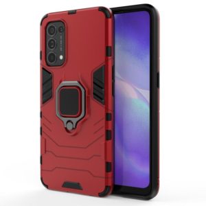 For OPPO Reno5 PC + TPU Shockproof Protective Case with Magnetic Ring Holder(Red) (OEM)