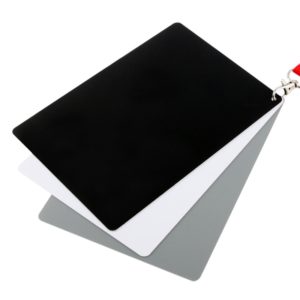 3 in 1 Black White Gray Balance Card / Digital Gray Card with Strap, Works with Any Digital Camera, File Form: RAW and JPEG, Size: 17.5cm x 12cm (OEM)