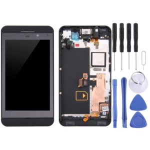 LCD Screen and Digitizer Full Assembly with Frame for BlackBerry Z10 4G(Black) (OEM)