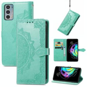 For Motorola Edge 20 Mandala Embossing Pattern Horizontal Flip Leather Case with Holder & Card Slots & Wallet & Lanyard(Green) (OEM)