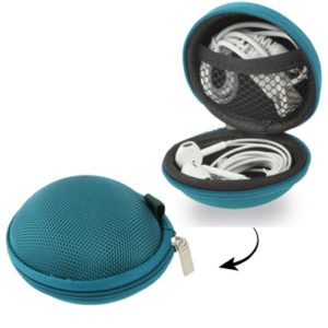 Grid Style Portable Carrying Bag Box for Headphone / Earphone (OEM)