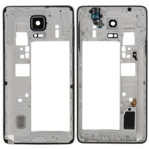 For Galaxy Note 4 / N910F Middle Frame Bezel Back Plate Housing Camera Lens Panel (Black) (OEM)