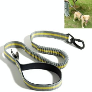 Dog Outdoor Anti-Scourge Traction Rope Nylon Reflective Elastic Stretch Dog Walking Rope(Yellow) (OEM)
