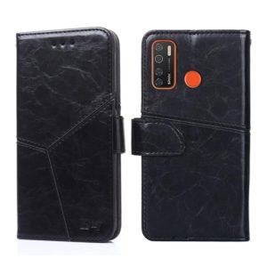 For Tecno Camon 15 CD7/ Camon 15 Air Geometric Stitching Horizontal Flip Leather Phone Case(Black) (OEM)