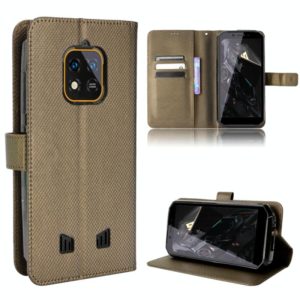 For Oukitel WP18 Diamond Texture Leather Phone Case(Brown) (OEM)