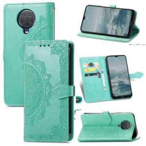 For Nokia 6.3 Mandala Embossing Pattern Horizontal Flip Leather Case with Holder & Card Slots & Wallet & Lanyard(Green) (OEM)