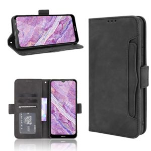 For Nokia C10/C20 Skin Feel Calf Pattern Horizontal Flip Leather Case with Holder & Card Slots & Photo Frame(Black) (OEM)