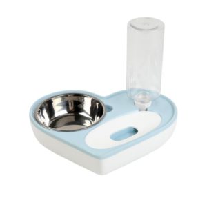 Pet Bowl Love And Moisture-Proof Mouth Dual-Use Bowl Cat Automatic Water Bowl(Blue) (OEM)