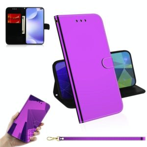 For Xiaomi Redmi K30 Lmitated Mirror Surface Horizontal Flip Leather Case with Holder & Card Slots & Wallet & Lanyard(Purple) (OEM)