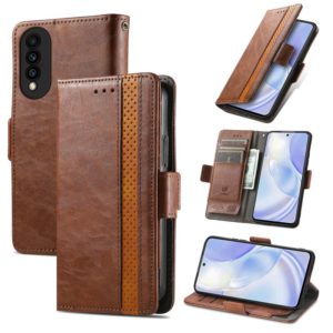 For Huawei nova 8 SE Youth CaseNeo Business Splicing Dual Magnetic Buckle Horizontal Flip PU Leather Case with Holder & Card Slots & Wallet(Brown) (OEM)