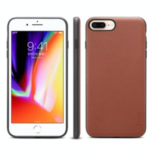 For iPhone 7 Plus / 8 Plus Denior V7 Luxury Car Cowhide Leather Ultrathin Protective Case(Brown) (Denior) (OEM)