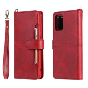 For Galaxy S20 Plus Multifunctional Detachable Magnetic Horizontal Flip Leather Case with Card Slots & Holder & Wallet(Red) (OEM)