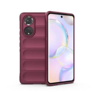 For Huawei Nova 9/Honor 50 Magic Shield TPU + Flannel Phone Case(Wine Red) (OEM)