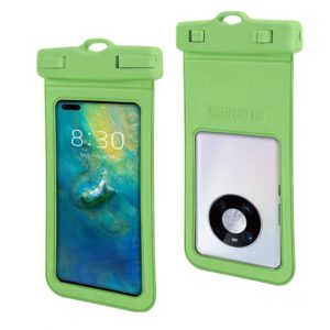 2 PCS Drift Diving Swimming Mobile Phone Waterproof Case(Green) (OEM)