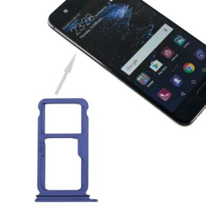 For Huawei P10 Plus SIM Card Tray & SIM / Micro SD Card Tray(Blue) (OEM)