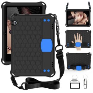 For Huawei Media M5 Lite 8.4/M6 8.4 Honeycomb Design EVA + PC Material Four Corner Anti Falling Flat Protective Shell With Strap(Black+Blue) (OEM)