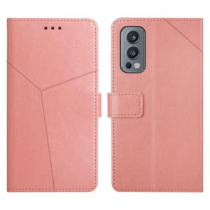 For OnePlus Nord 2 5G Y Stitching Horizontal Flip Leather Phone Case(Rose Gold) (OEM)