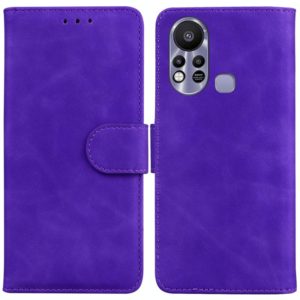 For Infinix Hot 11s X6812 Skin Feel Pure Color Flip Leather Phone Case(Purple) (OEM)