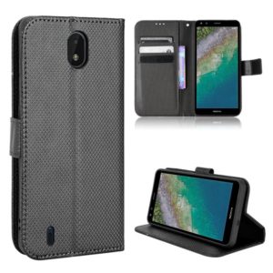 For Nokia C01 Plus Diamond Texture Leather Phone Case(Black) (OEM)