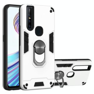 For vivo V15 2 in 1 Armour Series PC + TPU Protective Case with Ring Holder(Silver) (OEM)