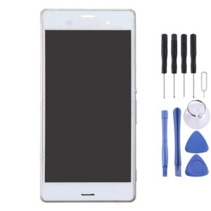 LCD Display + Touch Panel with Frame for Sony Xperia Z3 (Dual SIM Version) / D6633 / L55U(White) (OEM)