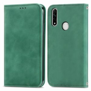 Retro Skin Feel Business Magnetic Horizontal Flip Leather Case With Holder & Card Slots & Wallet & Photo Frame For OPPO A8(Green) (OEM)