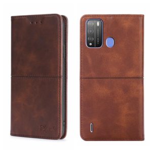 For Itel Vision 1 Pro Cow Texture Magnetic Horizontal Flip Leather Phone Case(Dark Brown) (OEM)
