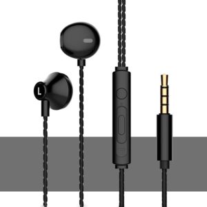 2 PCS TS720 3.5mm Heavy Bass Metal Earbud Wired Earphone(Black) (OEM)
