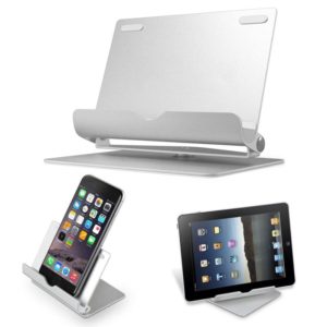 Universal Metal Tablet Mobile Phone Holder Stand 360 Degree Rotating Accessory Foldable Desktop (OEM)