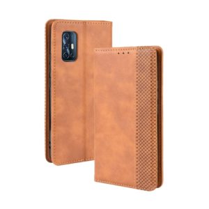 For vivo V17 (India) Magnetic Buckle Retro Crazy Horse Texture Horizontal Flip Leather Case with Holder & Card Slots & Photo Frame(Brown) (OEM)