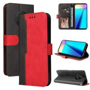 For Infinix Note 7 Business Stitching-Color Horizontal Flip PU Leather Case with Holder & Card Slots & Photo Frame(Red) (OEM)