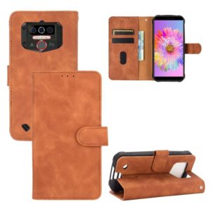 For Oukitel WP5 Solid Color Skin Feel Magnetic Buckle Horizontal Flip Calf Texture PU Leather Case with Holder & Card Slots & Wallet(Brown) (OEM)