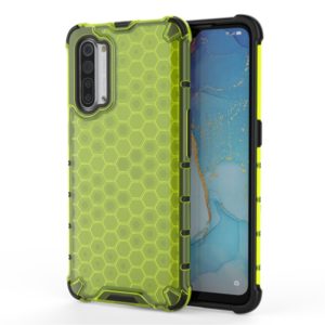 For OPPO Reno3 5G Shockproof Honeycomb PC + TPU Case(Green) (OEM)