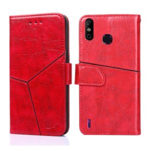 For Infinix Smart 4 X653 Geometric Stitching Horizontal Flip Leather Phone Case(Red) (OEM)