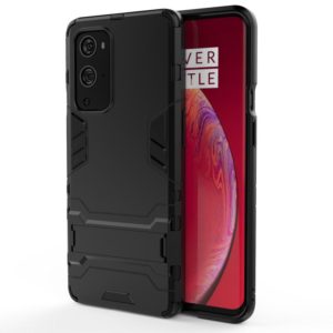 For OnePlus 9 Pro PC + TPU Shockproof Protective Case with Holder(Black) (OEM)
