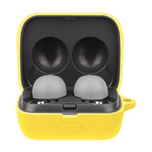 Solid Color Earphone Protective Case with Hook For Sony LinkBuds WF-L900(Yellow) (OEM)