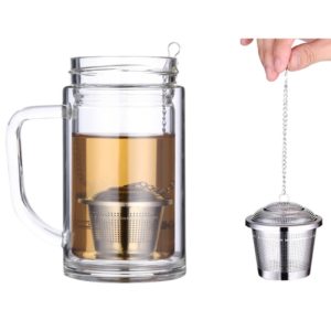 Stainless Steel Locking Spice Tea Strainer Mesh Infuser Tea Ball Filter, Middle Size: 6.5 x 6cm (OEM)