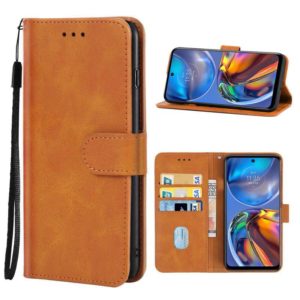 For Motorola Moto E32s Leather Phone Case(Brown) (OEM)