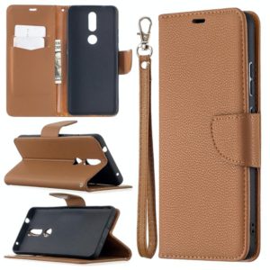For Nokia 2.4 Litchi Texture Pure Color Horizontal Flip Leather Case with Holder & Card Slots & Wallet & Lanyard(Brown) (OEM)