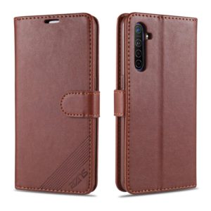 For OPPO K5 AZNS Sheepskin Texture Horizontal Flip Leather Case with Holder & Card Slots & Wallet(Brown) (AZNS) (OEM)